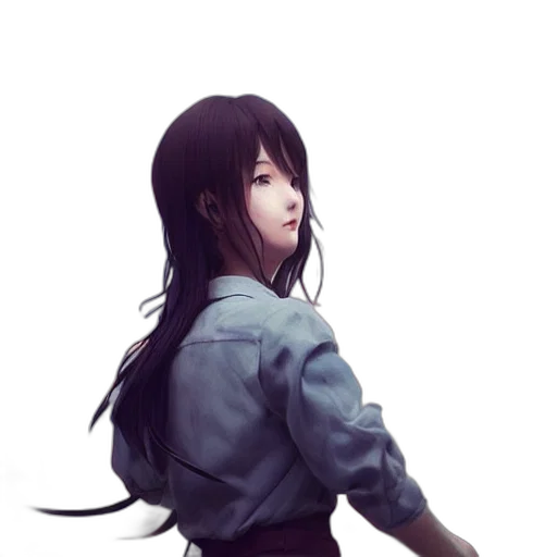 jacket, staff, face, weapon transparent PNG cut-out