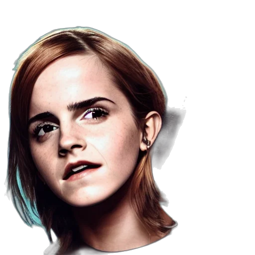 face, hair, jacket, photorealistic transparent PNG cut-out