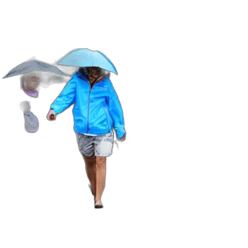 umbrella, jacket, hat, creature transparent PNG cut-out