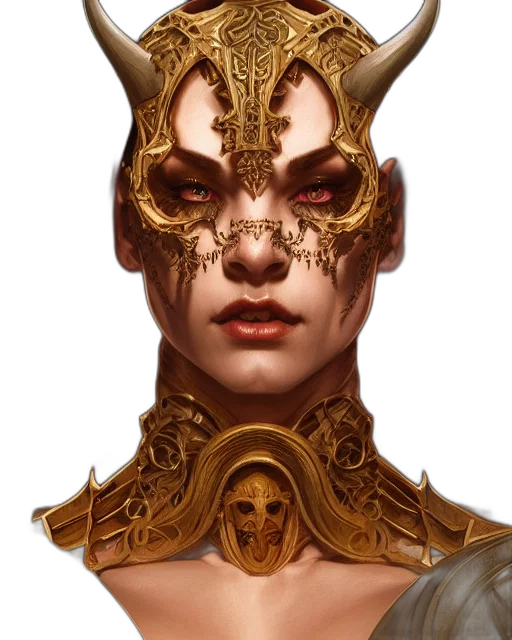 mask, face, crown, jewelry transparent PNG cut-out