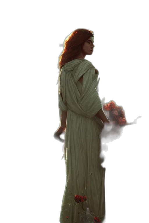 dress, staff, creature, dragon transparent PNG cut-out