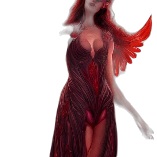 dress, fantasy art, concept art, comic book art transparent PNG cut-out