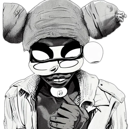 mask, jacket, hat, staff transparent PNG cut-out