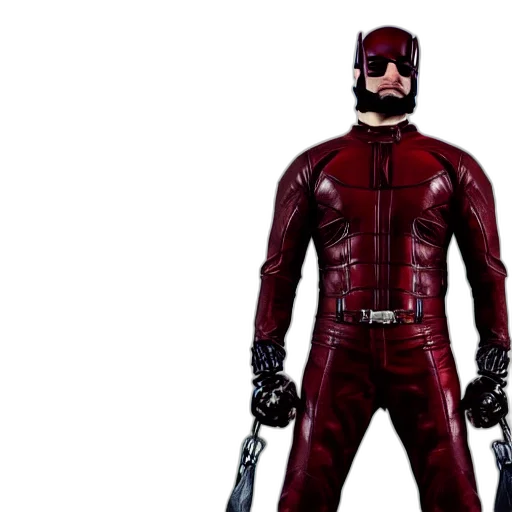 comic book art, concept art, daredevil, leather transparent PNG cut-out