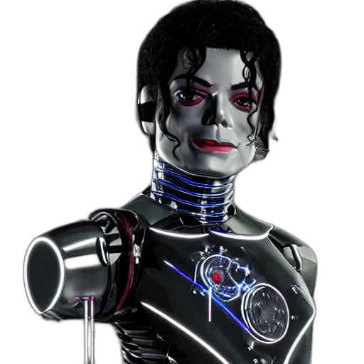 robot, staff, 3d render, concept art transparent PNG cut-out