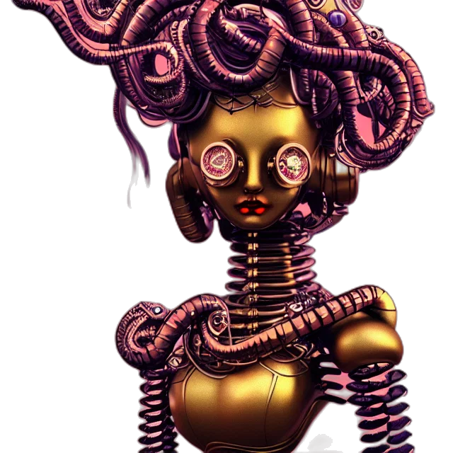 robot, hair, creature, jewelry transparent PNG cut-out