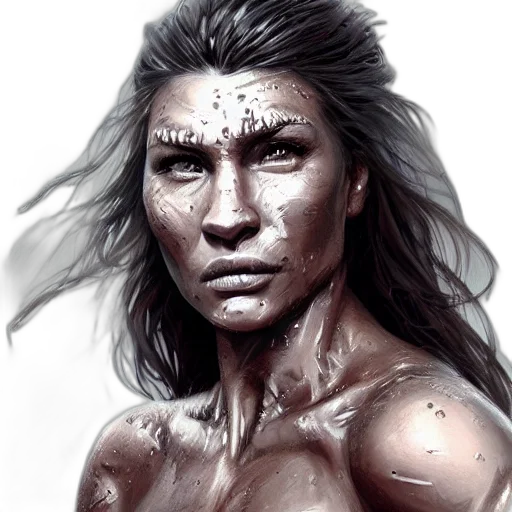 face, fantasy art, photorealistic, comic book art transparent PNG cut-out