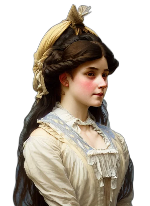 face, dress, hat, jewelry transparent PNG cut-out