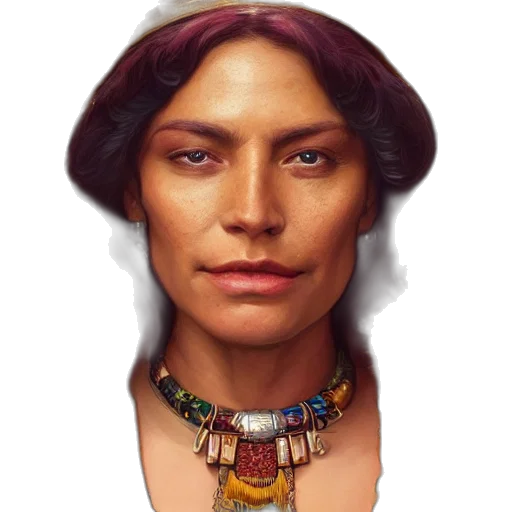 jewelry, face, crown, staff transparent PNG cut-out