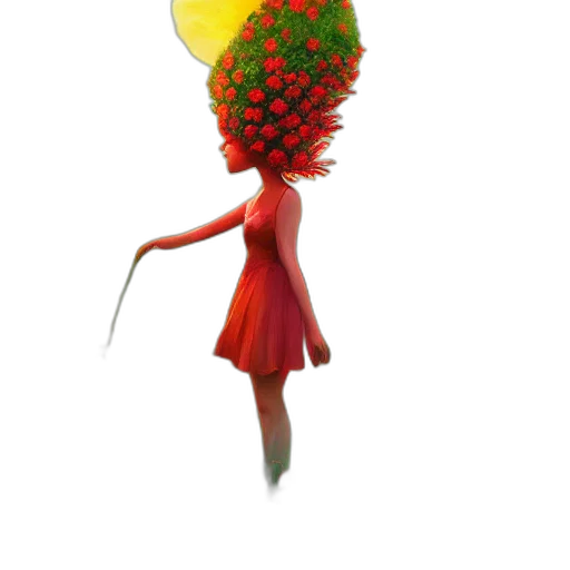 flower, staff, crown, hat transparent PNG cut-out