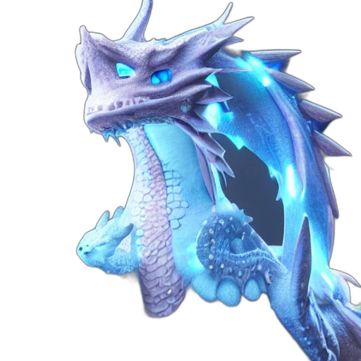dragon, staff, creature, animal transparent PNG cut-out