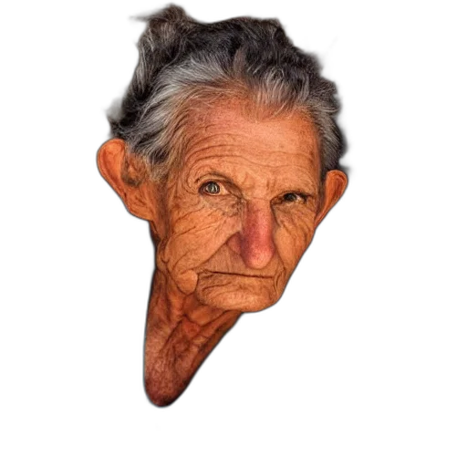 face, mask, staff, creature transparent PNG cut-out