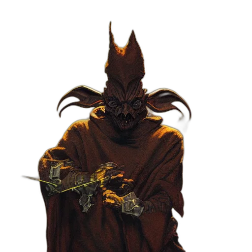 mask, staff, creature, crown transparent PNG cut-out