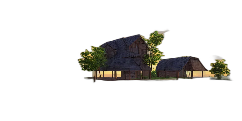building, tree, umbrella, crown transparent PNG cut-out