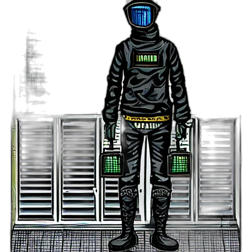 jacket, robot, cyberpunk, concept art transparent PNG cut-out
