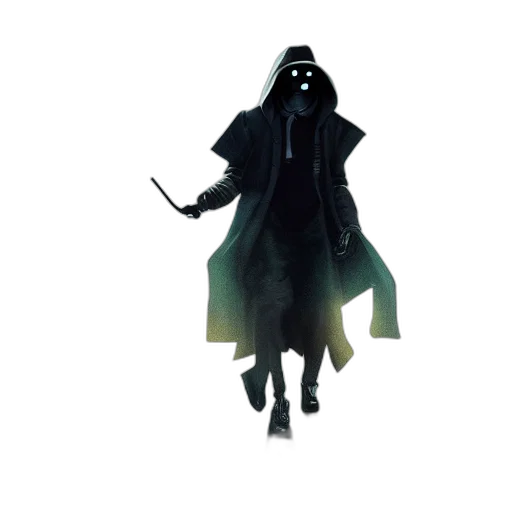 mask, staff, jacket, creature transparent PNG cut-out
