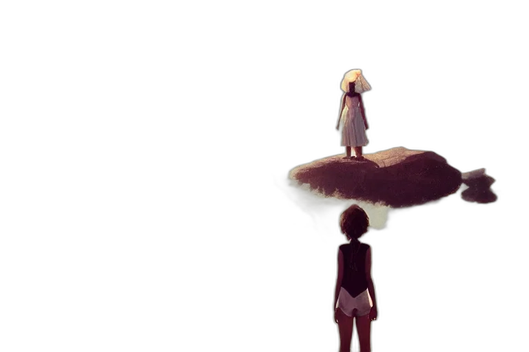 umbrella, dress, hat, hair transparent PNG cut-out