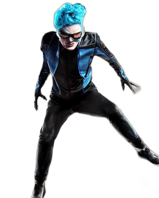 jacket, robot, staff, creature transparent PNG cut-out