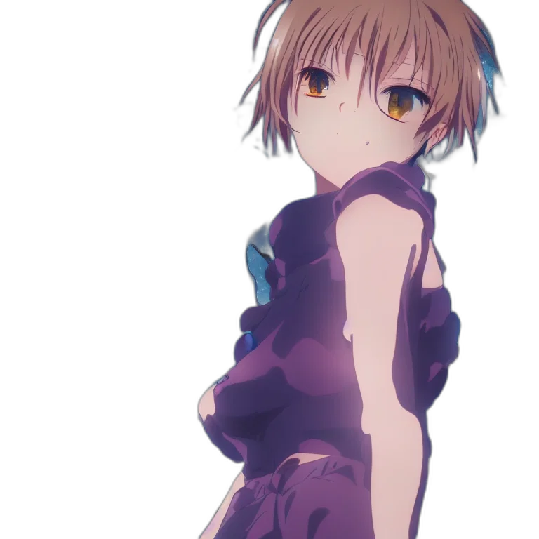 dress, jacket, creature, staff transparent PNG cut-out