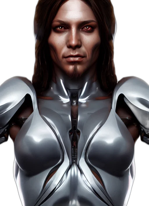 robot, face, concept art, 3d render transparent PNG cut-out
