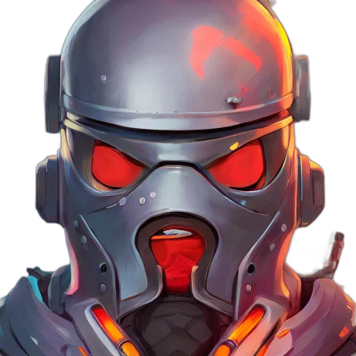 mask, robot, face, concept art transparent PNG cut-out