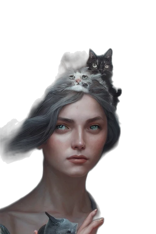crown, hat, face, creature transparent PNG cut-out