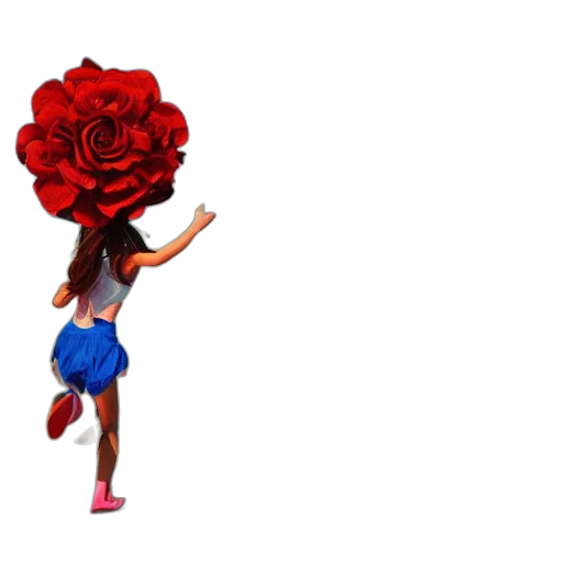 flower, dress, concept art, 3d render transparent PNG cut-out