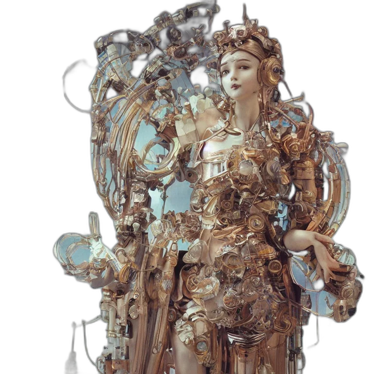 jewelry, robot, dress, crown transparent PNG cut-out