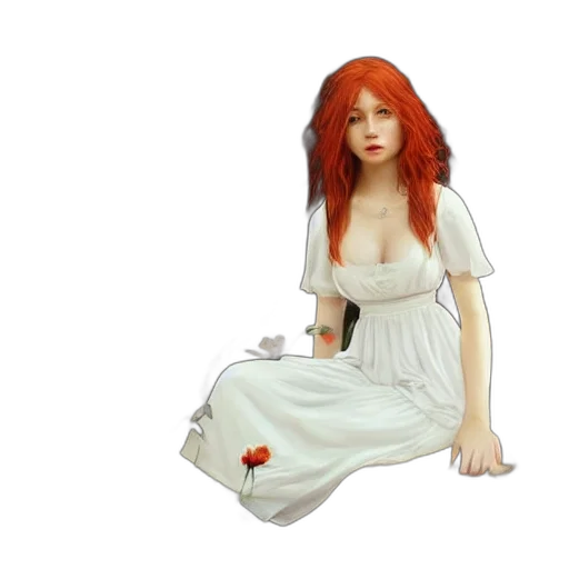 dress, photorealistic, 3d render, fantasy art transparent PNG cut-out