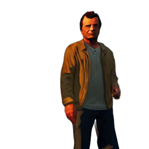 jacket, staff, face, weapon transparent PNG cut-out