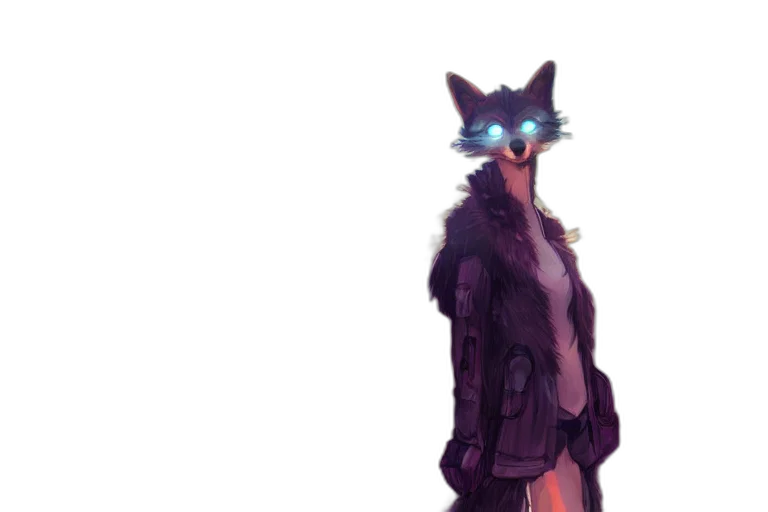 mask, jacket, staff, creature transparent PNG cut-out