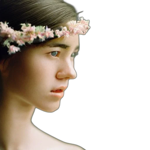 crown, face, jewelry, flower transparent PNG cut-out