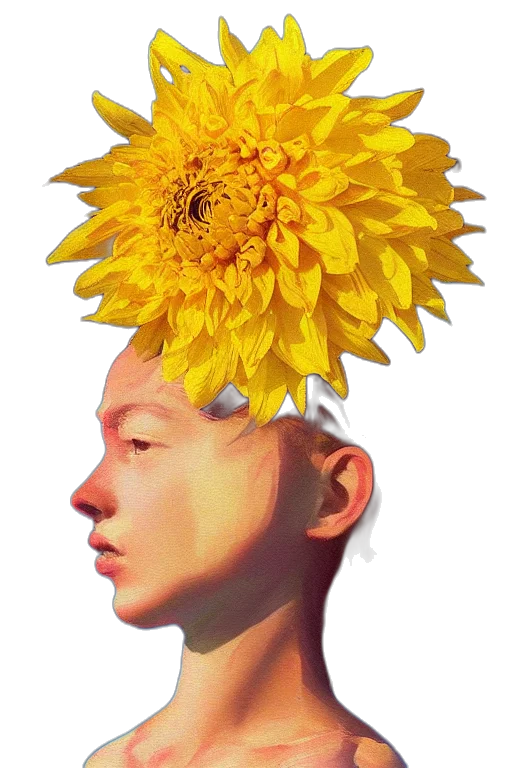 flower, face, crown, mask transparent PNG cut-out