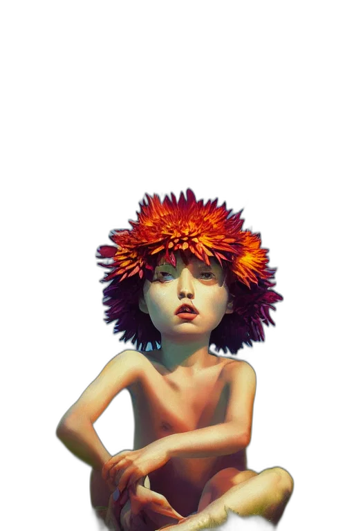 crown, hat, flower, mask transparent PNG cut-out