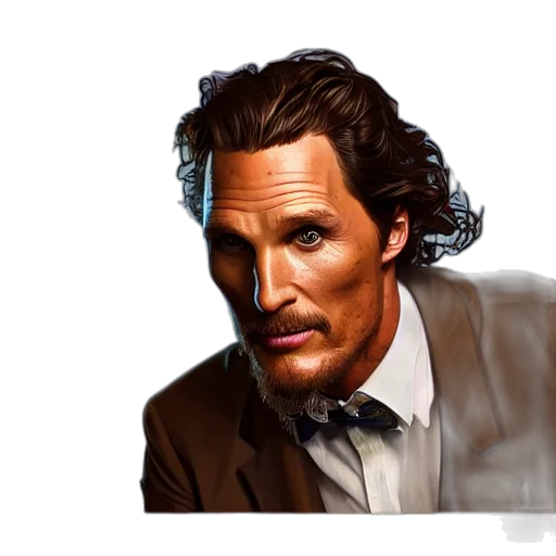 face, hair, photorealistic, concept art transparent PNG cut-out
