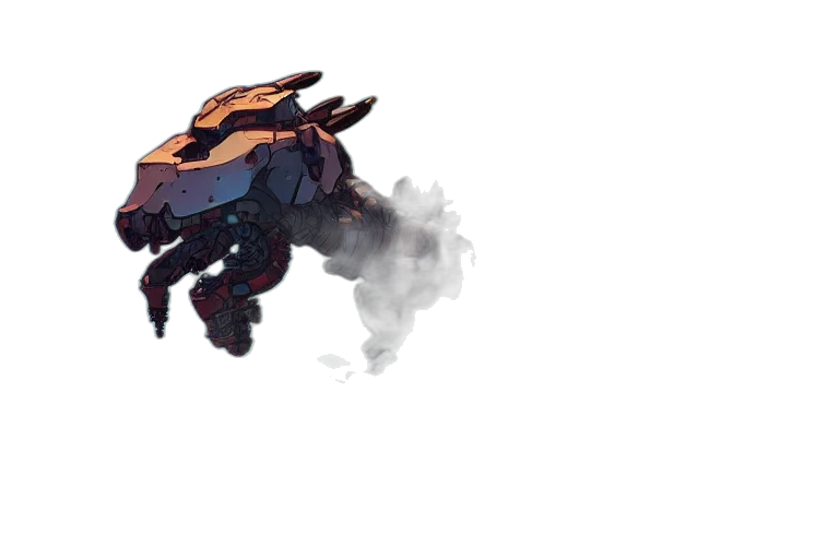dragon, robot, creature, weapon transparent PNG cut-out