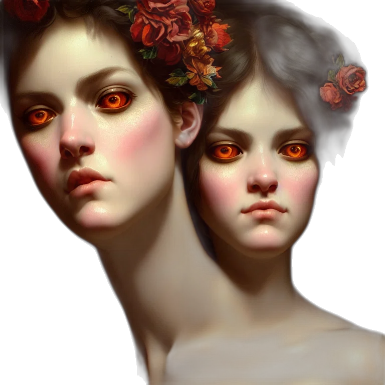 face, crown, mask, fantasy art transparent PNG cut-out