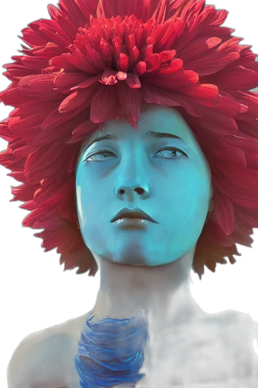 flower, crown, face, mask transparent PNG cut-out