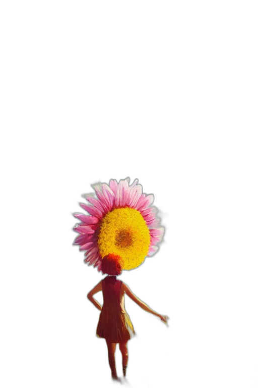flower, staff, dress, hat transparent PNG cut-out