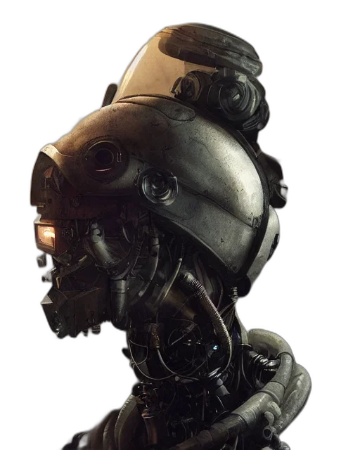 robot, mask, face, creature transparent PNG cut-out