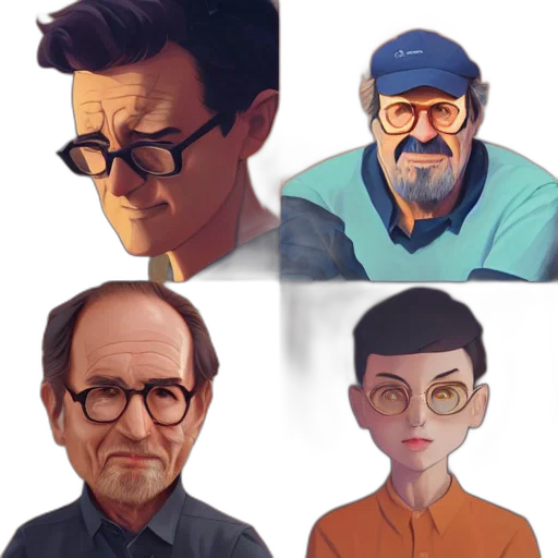 face, concept art, cartoon, comic book art transparent PNG cut-out