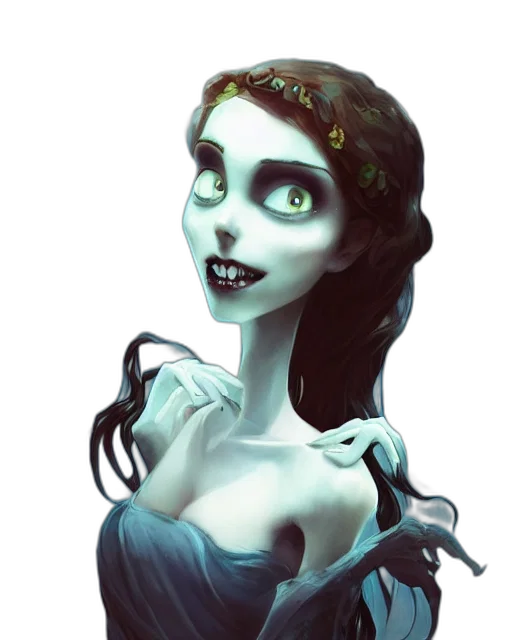 dress, face, fantasy art, concept art transparent PNG cut-out