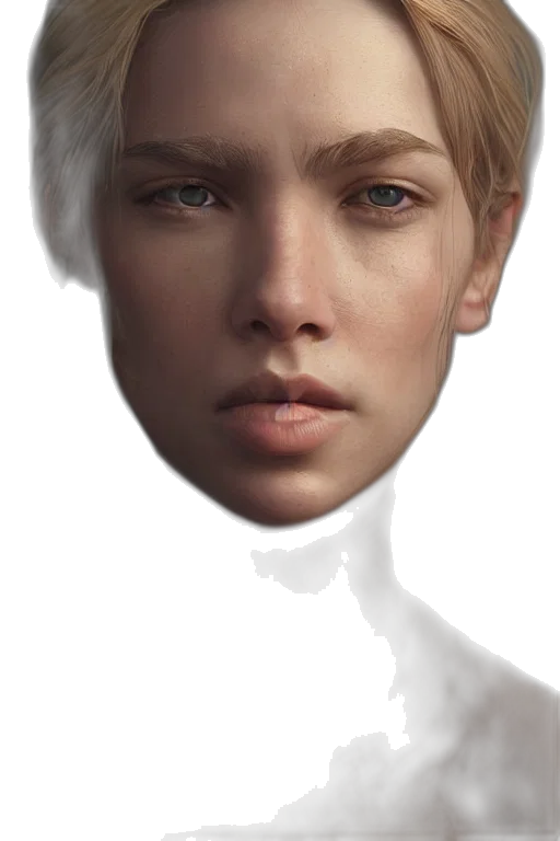 face, mask, robot, hair transparent PNG cut-out