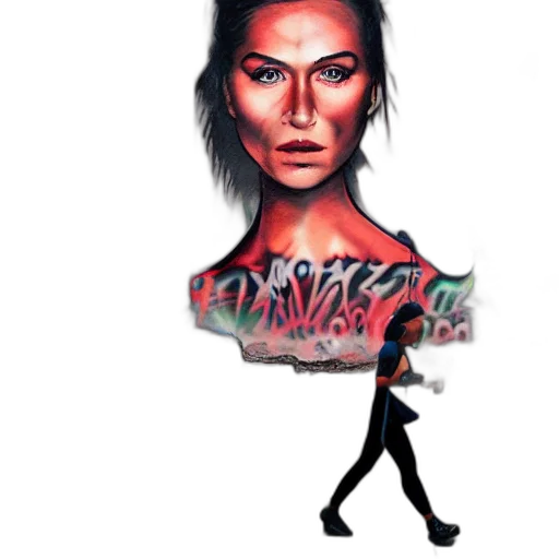 face, photorealistic, concept art, pixel art transparent PNG cut-out