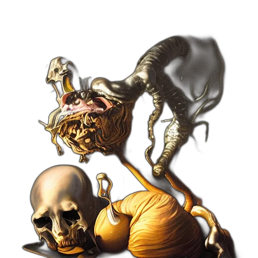 creature, mask, face, concept art transparent PNG cut-out
