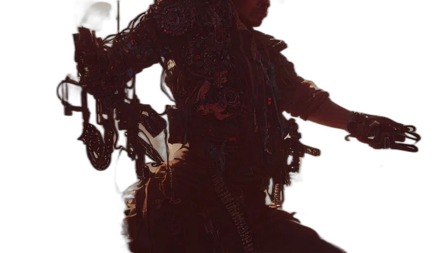 weapon, staff, jacket, sword transparent PNG cut-out