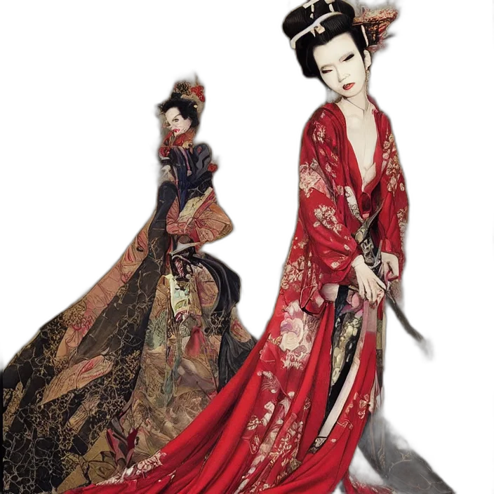 dress, photorealistic, concept art, oil painting transparent PNG cut-out
