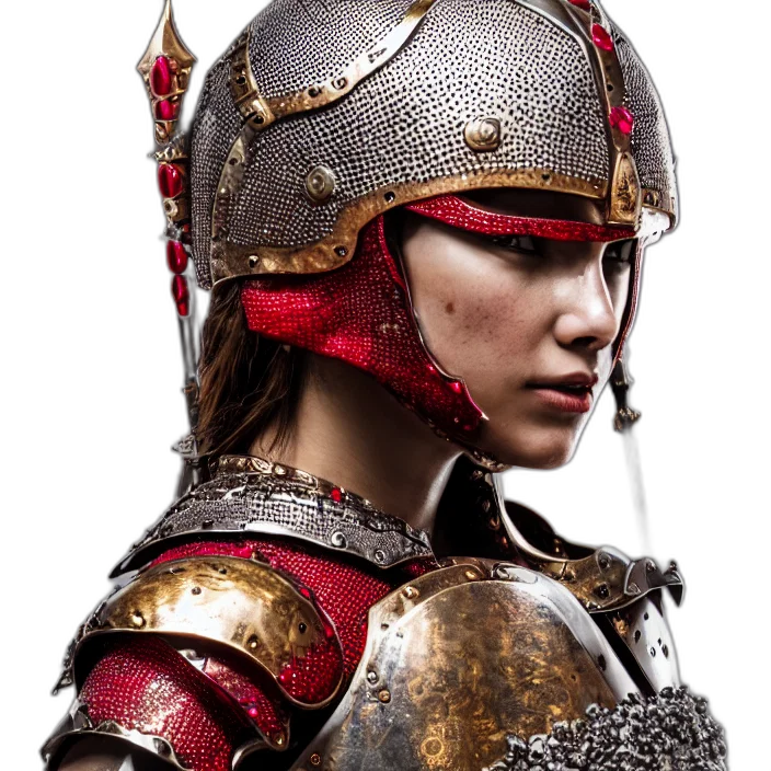 sword, crown, face, photorealistic transparent PNG cut-out
