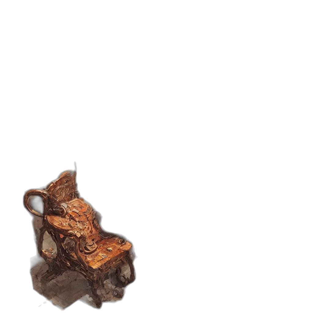 furniture, crown, staff, jewelry transparent PNG cut-out