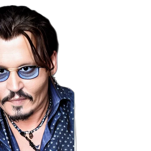 photorealistic, photo, johnny, depp transparent PNG cut-out